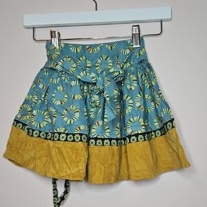 Magpie & Mabel Colorful Circle Printed Corduroy Skirt Multicolor Kids Sz 4